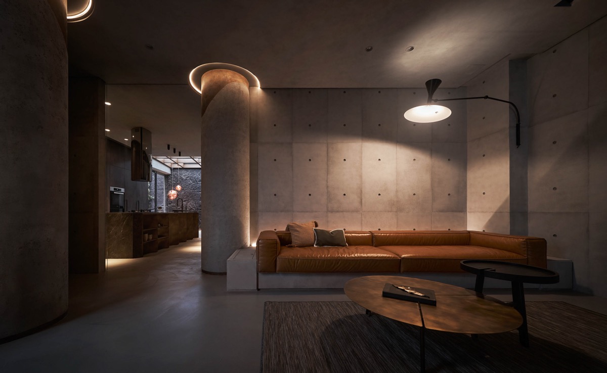 Industrial luxury κατοικία με τσιμεντένιες επιφάνειες
