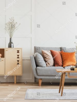 stock-photo-wooden-furniture-and-grey-scandinavian-sofa-with-pillows-in-beautiful-living-room-interio-min